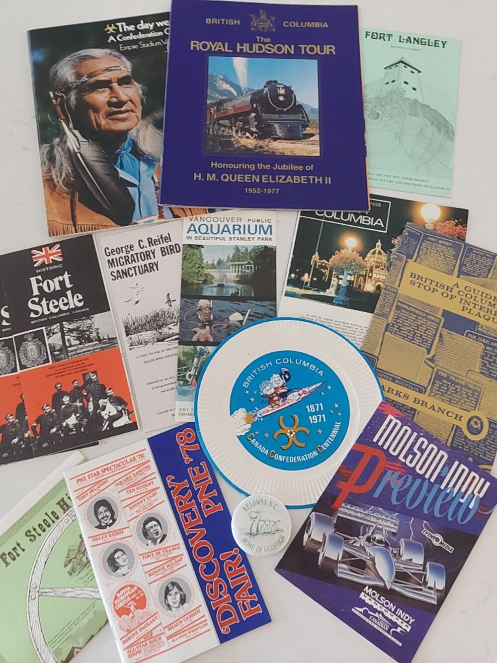 Vintage British Columbia Ephemera Lot 70s - 90s PNE Royal Hudson Train Indy